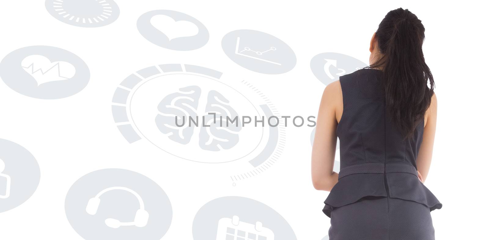 Composite image of thinking asian businesswoman by Wavebreakmedia