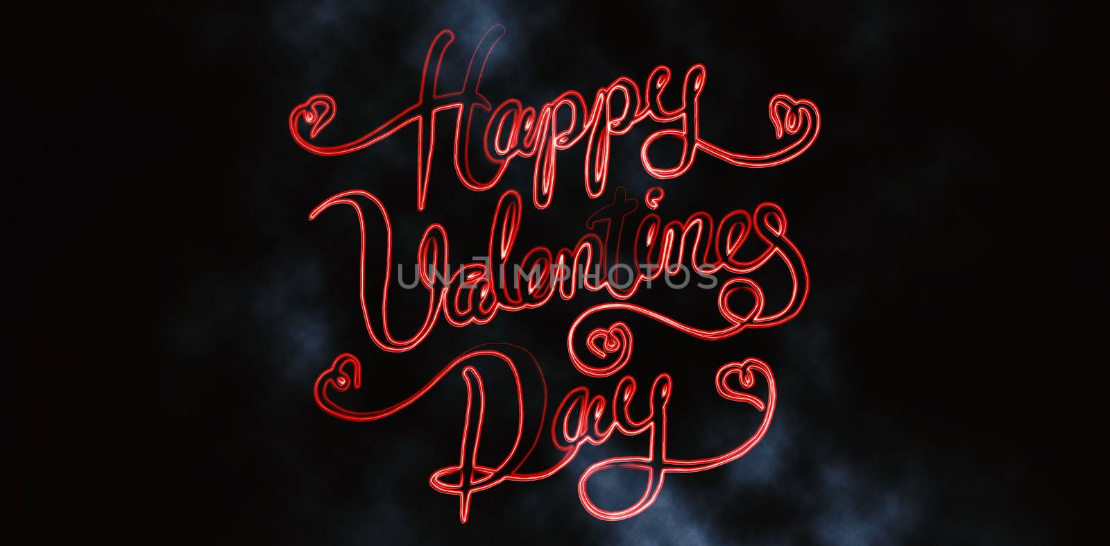 Happy Valentine day against dark background