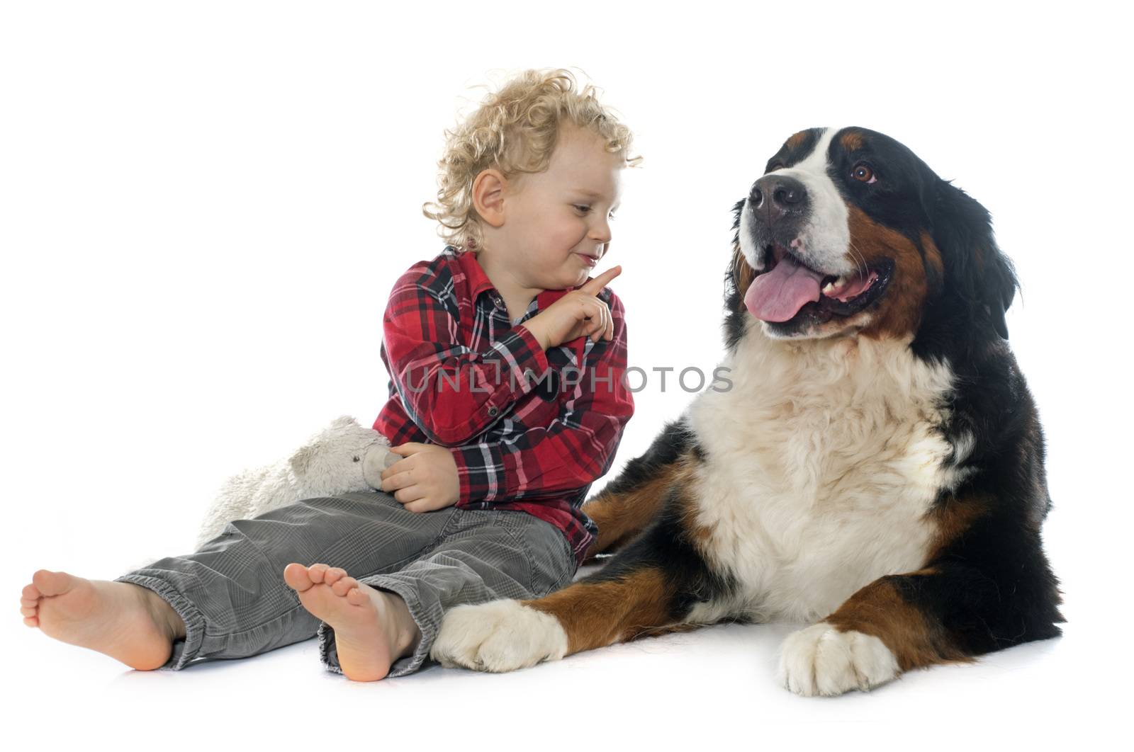 little boy and dog by cynoclub