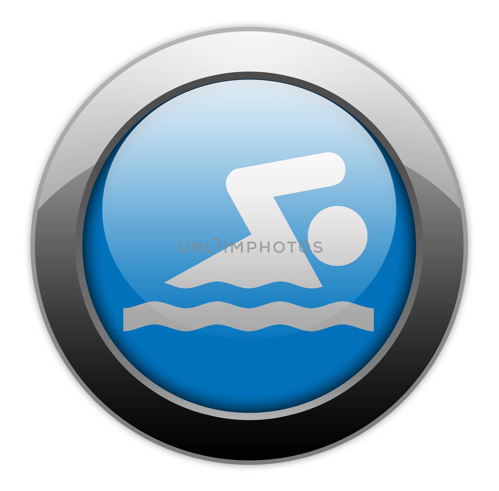 Icon, Button, Pictogram Swimming by mindscanner