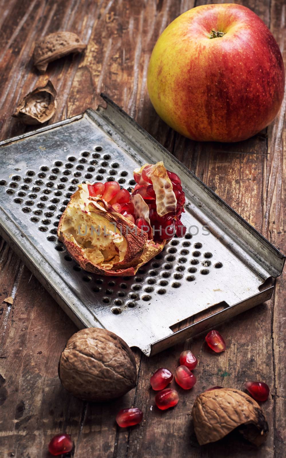 process trowel ripe aromatic apples for fruit salad