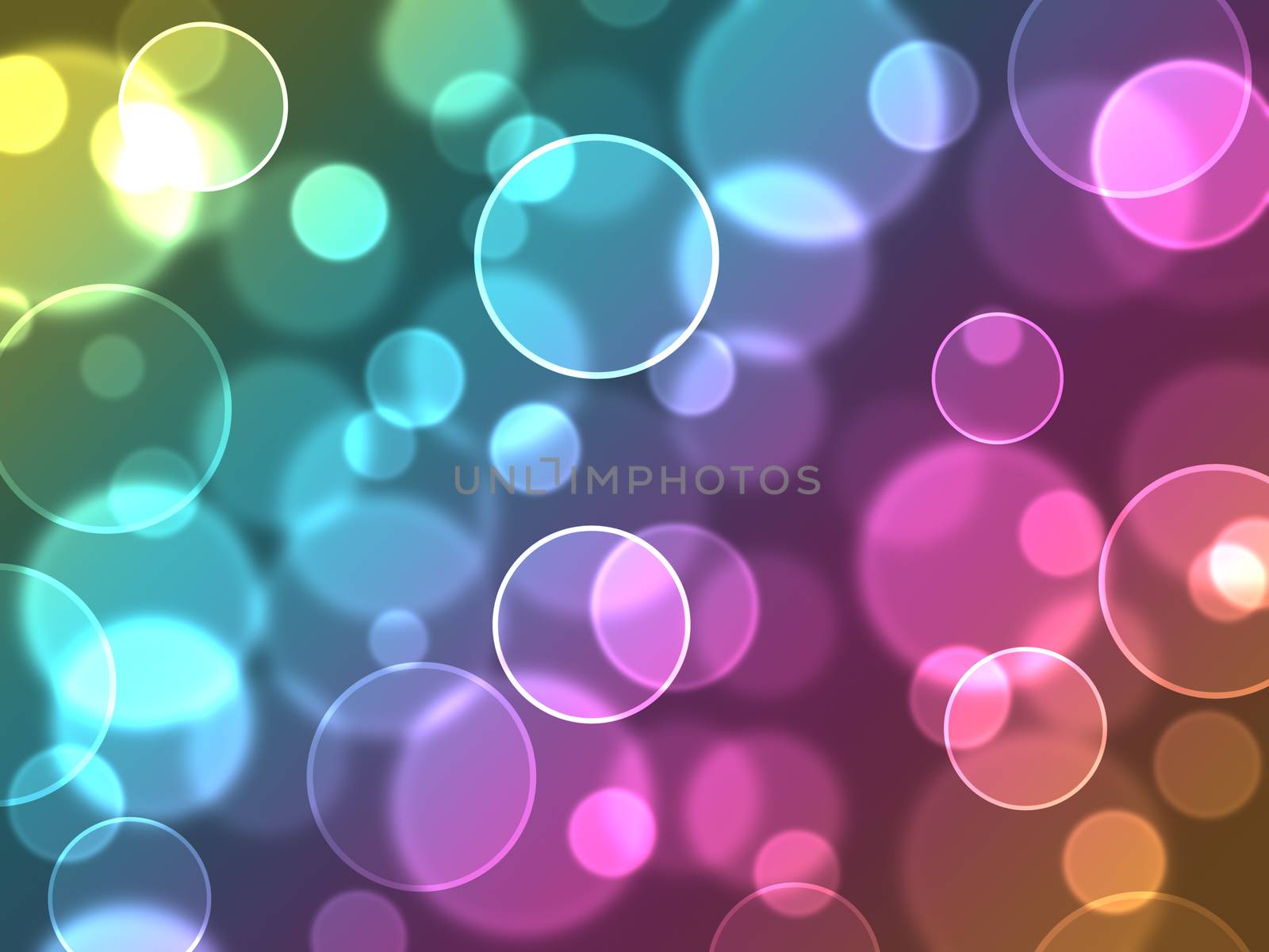 Abstract colourful bubbles by vapi