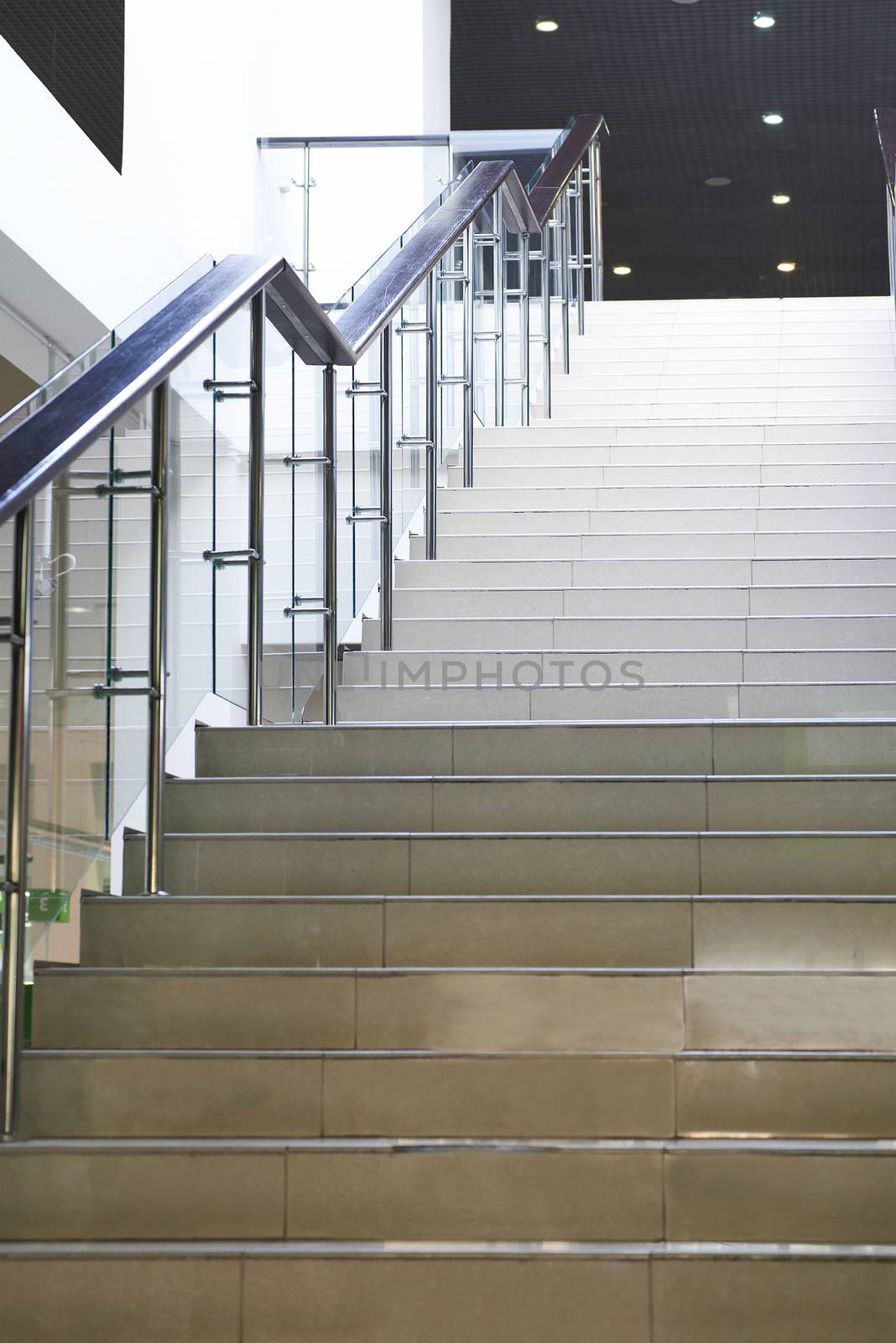 Modern building interior. Staircase in the mall