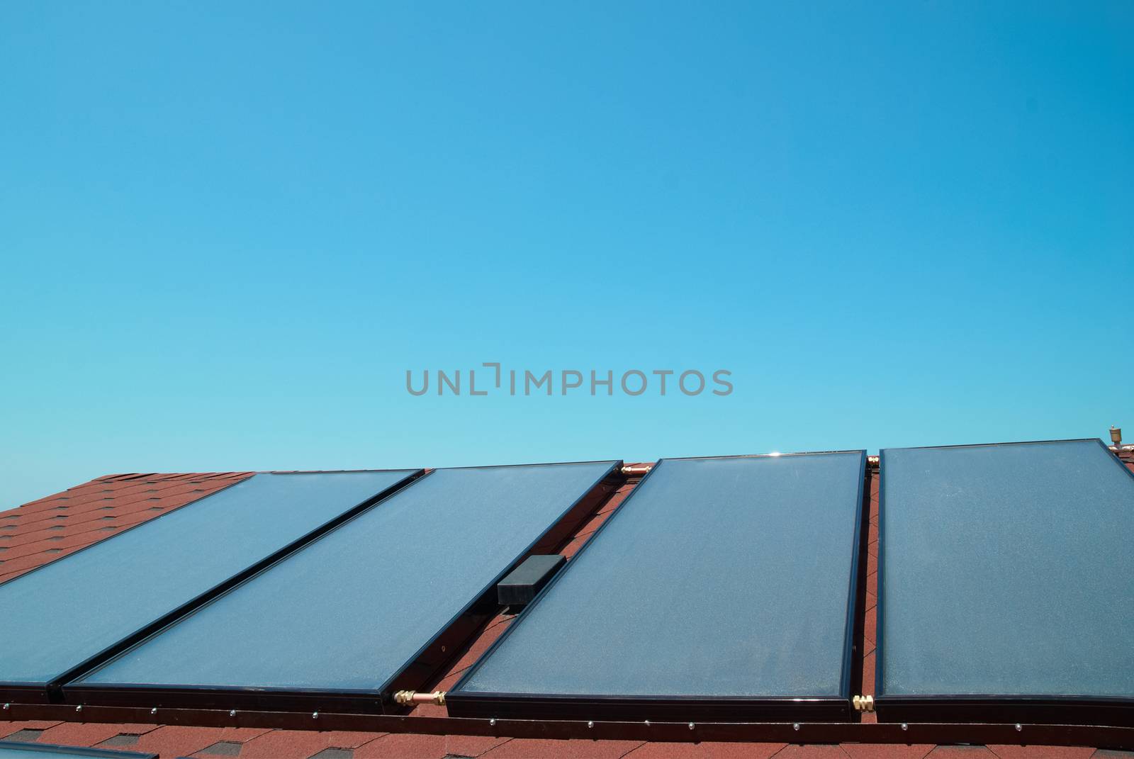 Solar panels on the roof by vapi