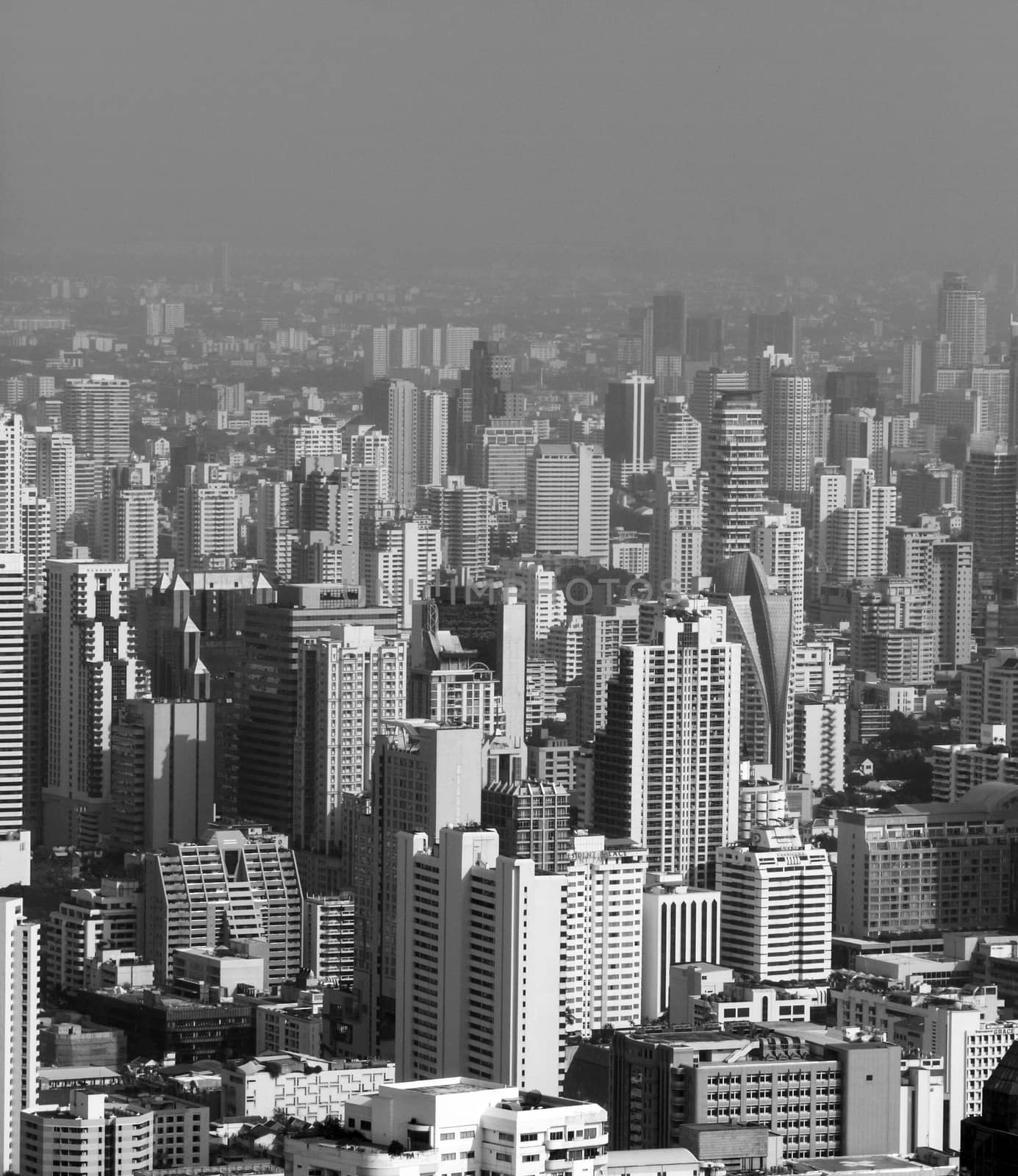 Top view city at Bangkok in Thailand