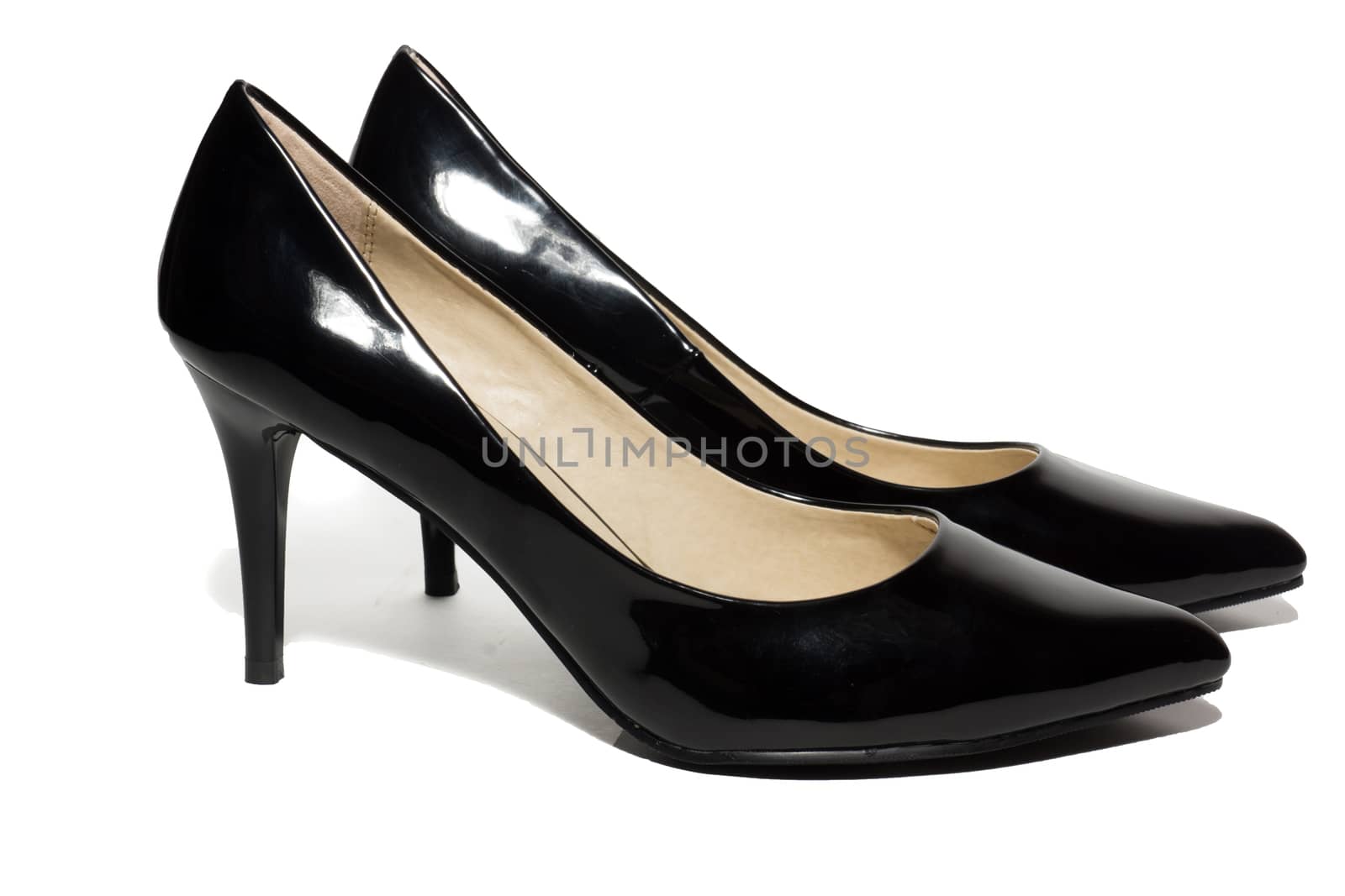 The picture shows the female shoes on a white background