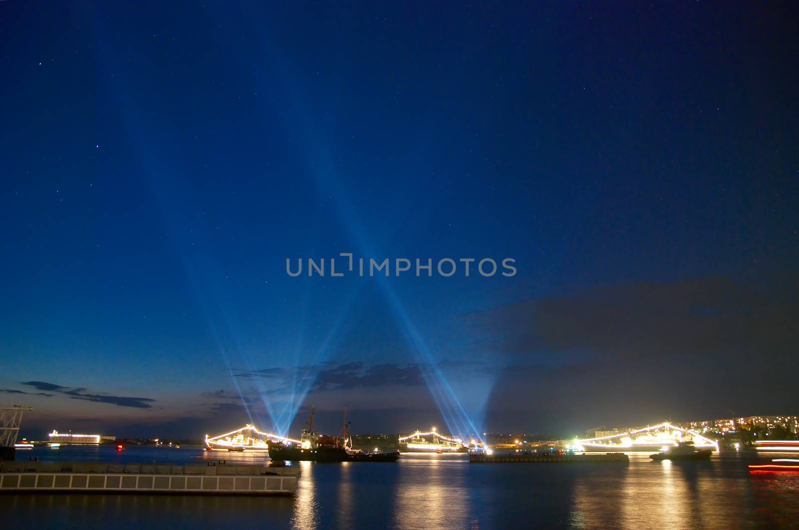 Salute above the bay. Sevastopol.