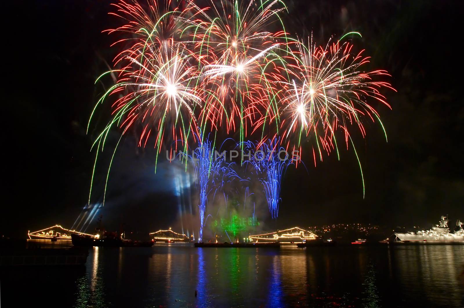 Salute above the bay. Sevastopol.