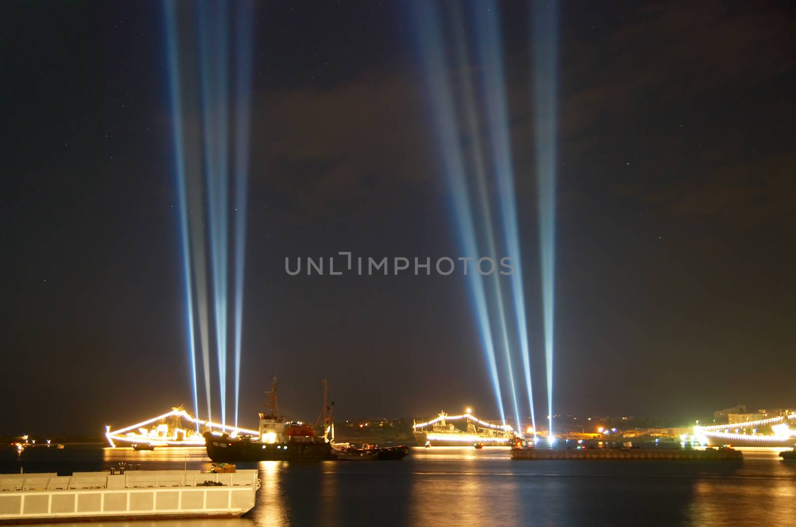 Salute above the bay. Sevastopol.