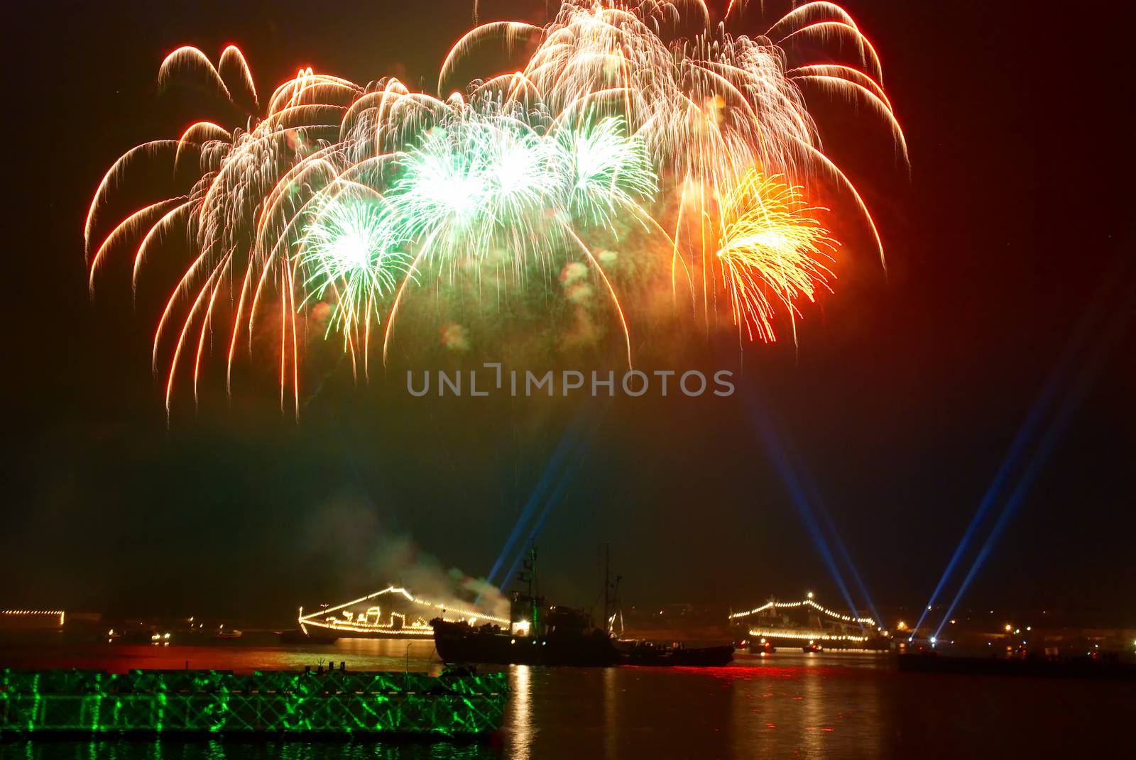 Salute above the bay. Sevastopol.