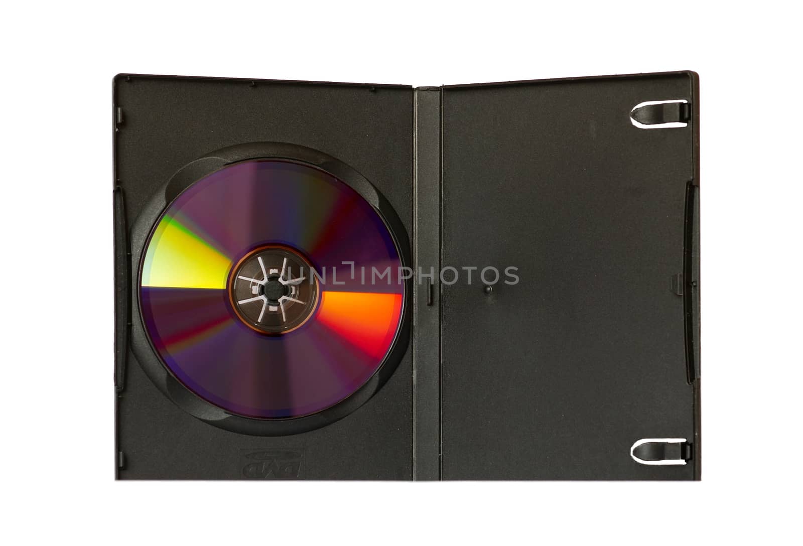 CD and case with insert isolated on white. by vapi