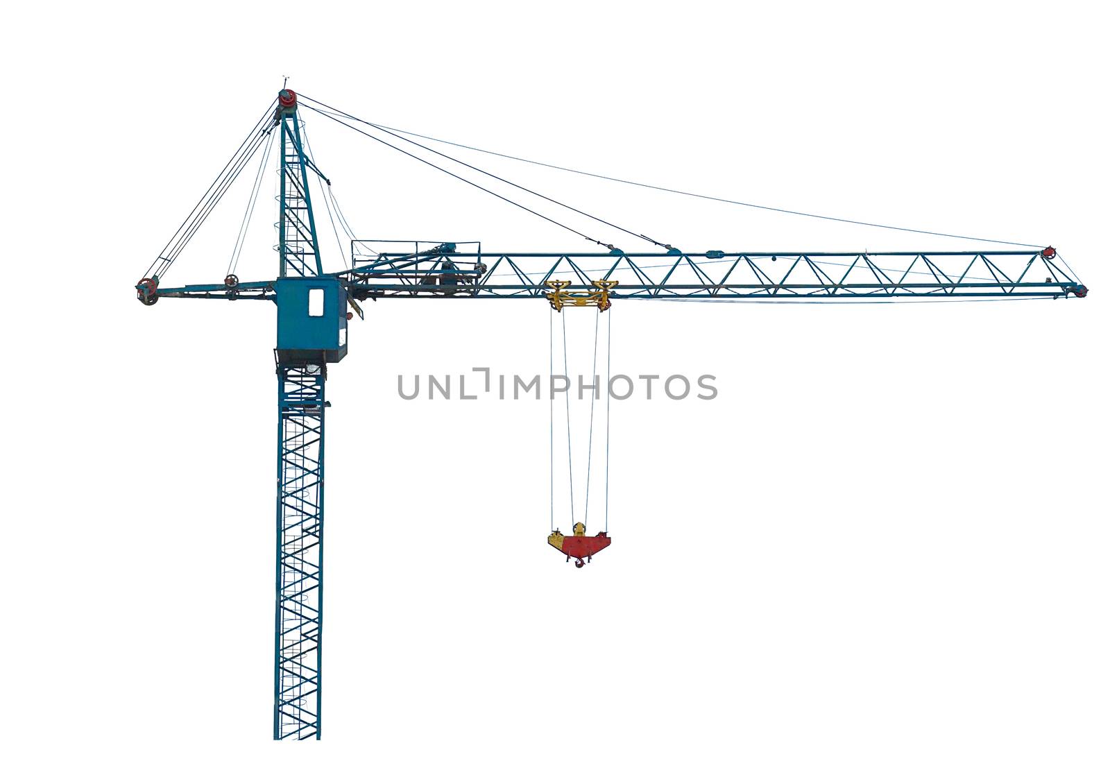 Building crane isolated on white. by vapi