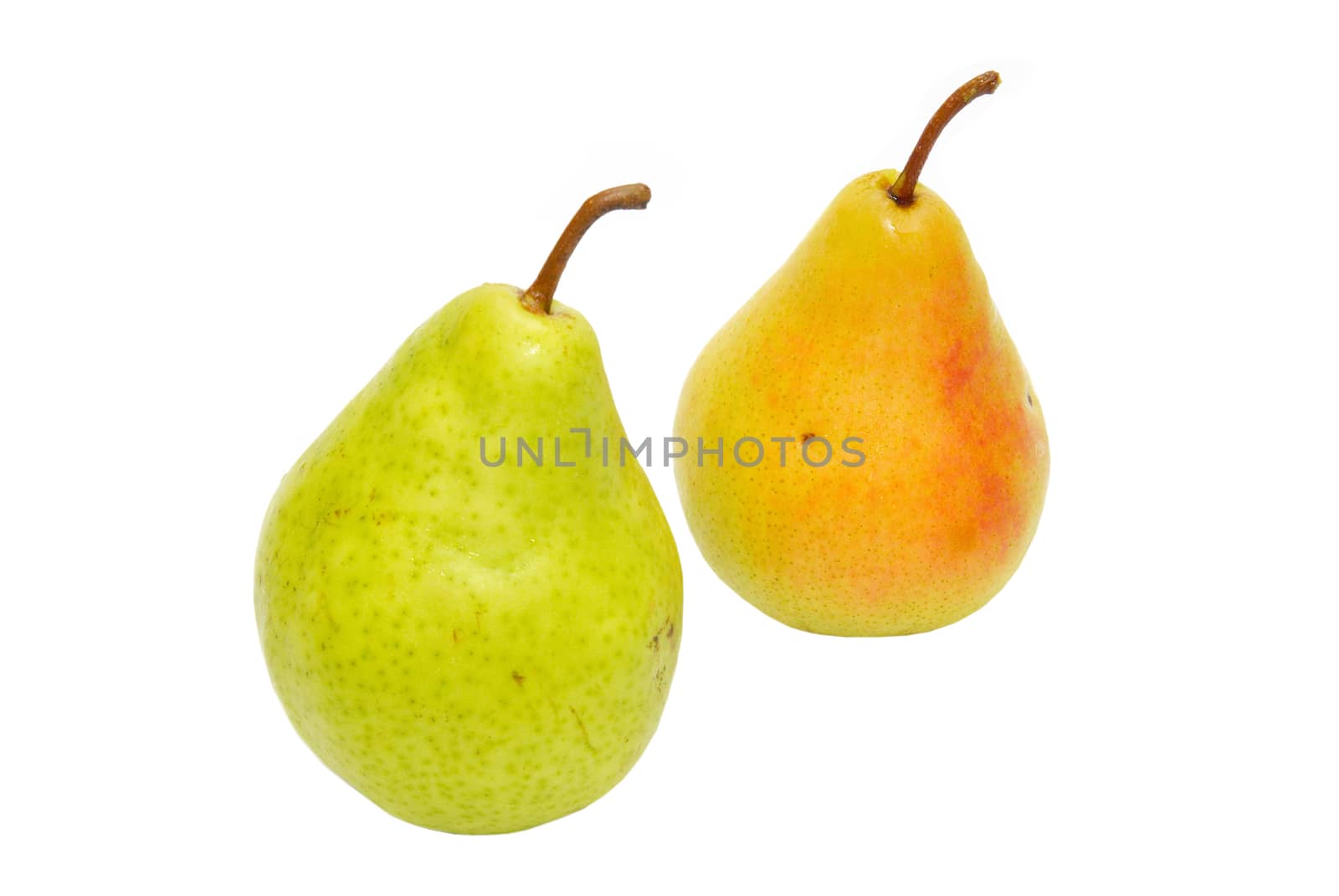 Two fresh pears isolated on white. by vapi