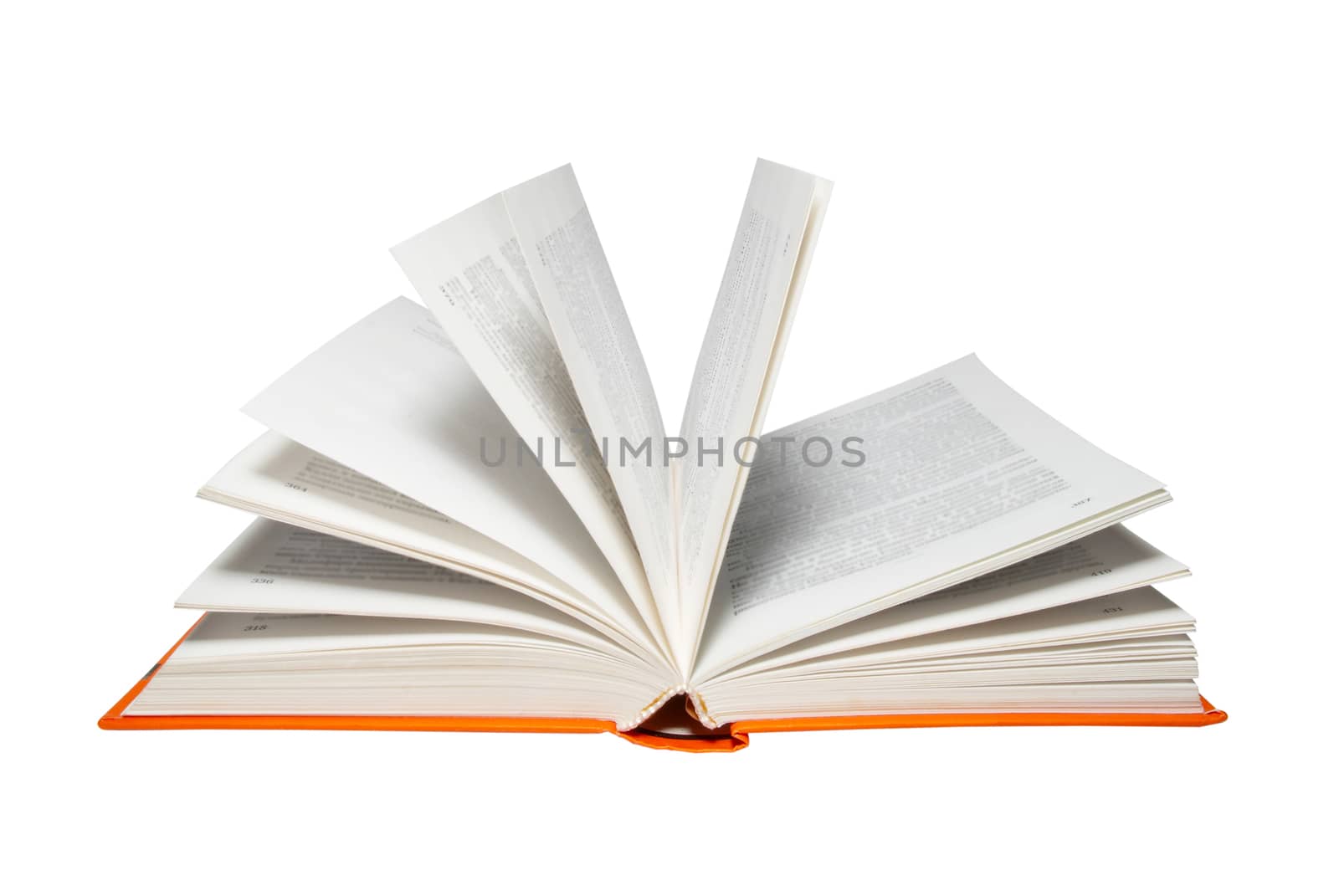 Open book isolated on white.