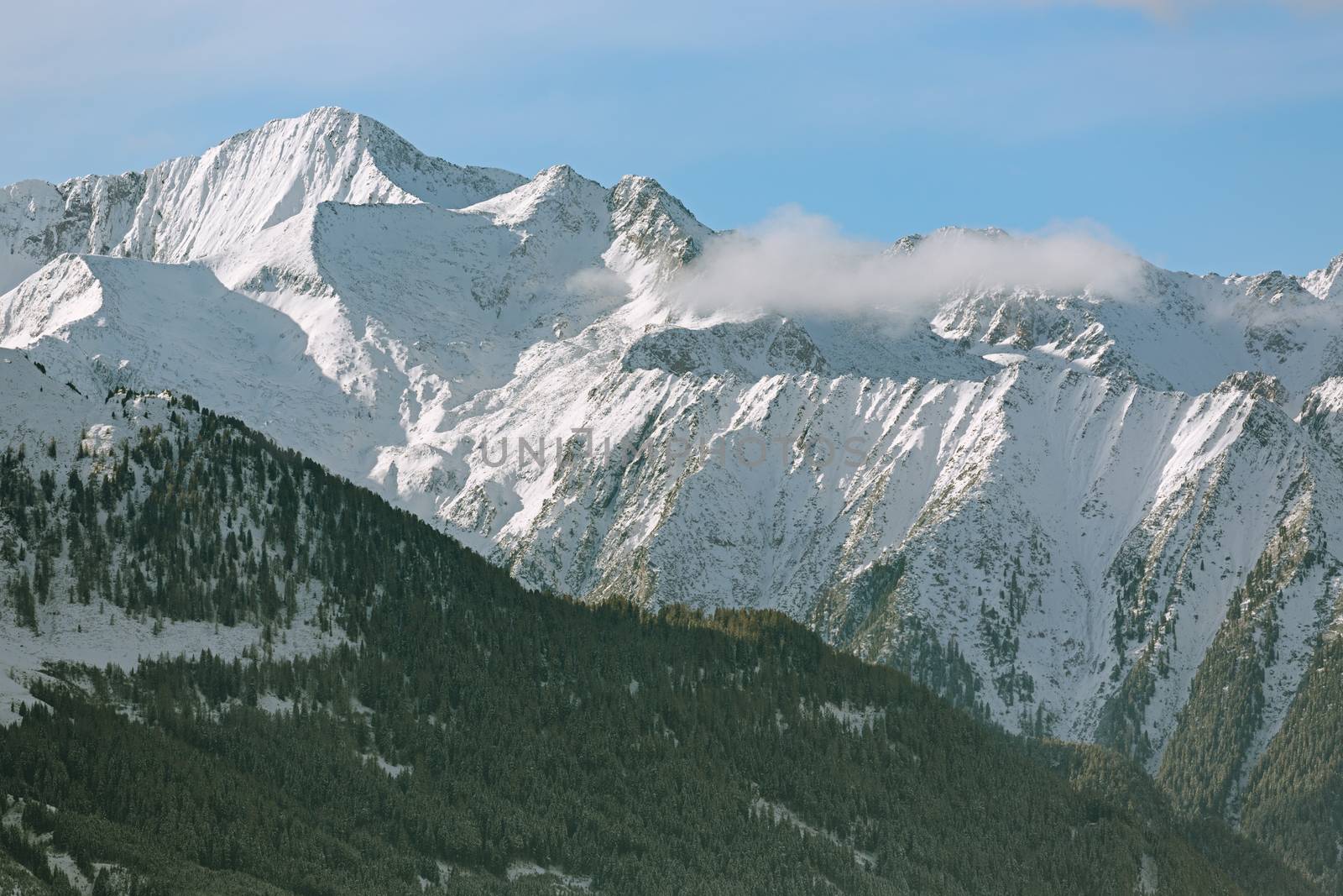 Mountain Range in Tyrol, Alps, Austria by fisfra