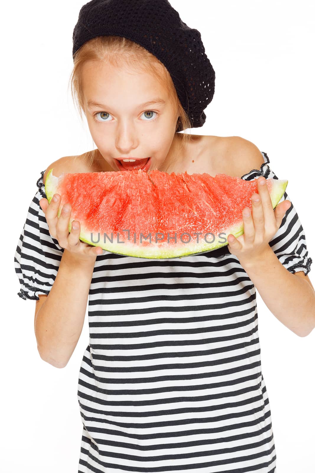 Little girl with watermelon by gorov108
