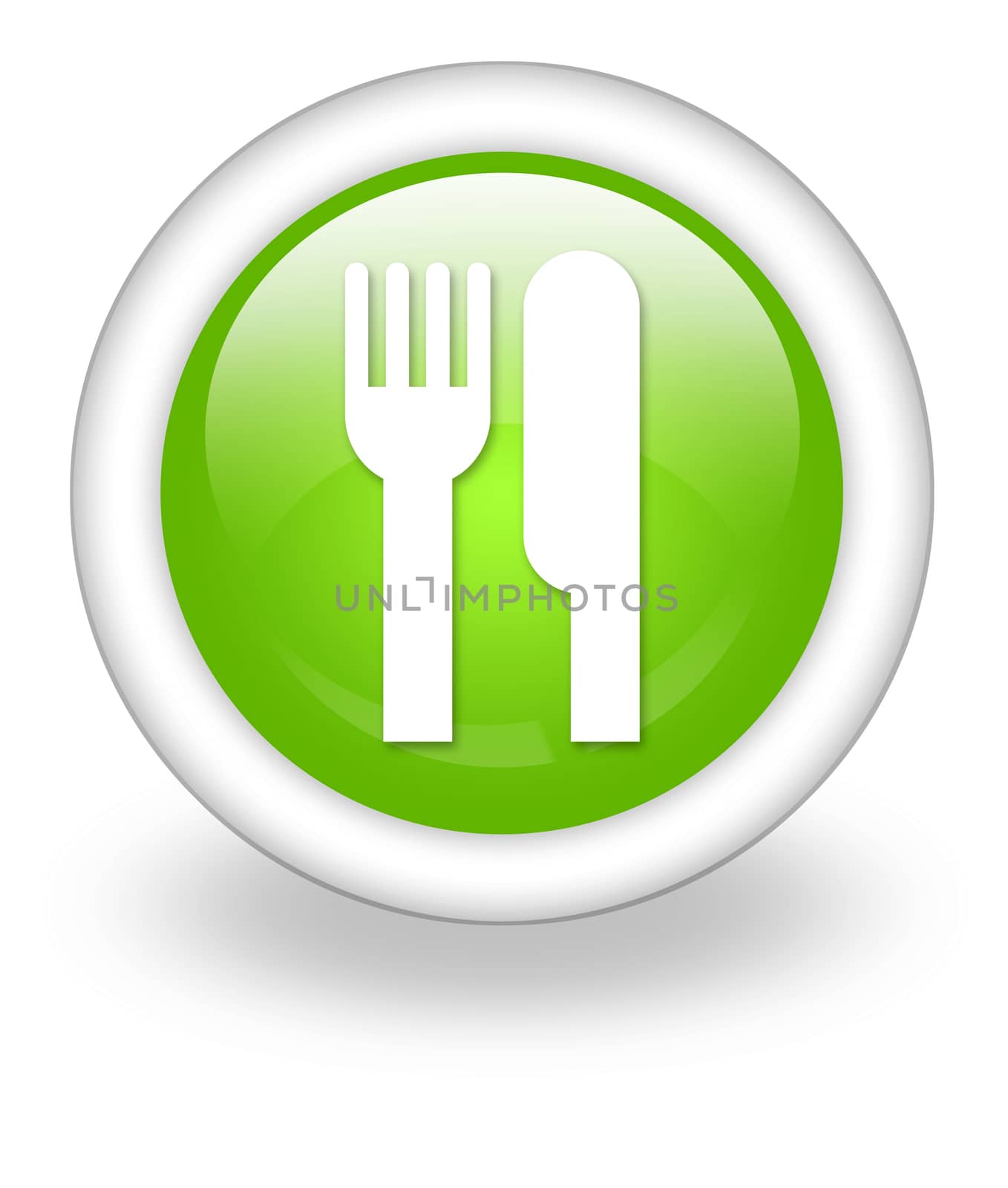 Icon, Button, Pictogram with -Eatery, Restaurant- symbol