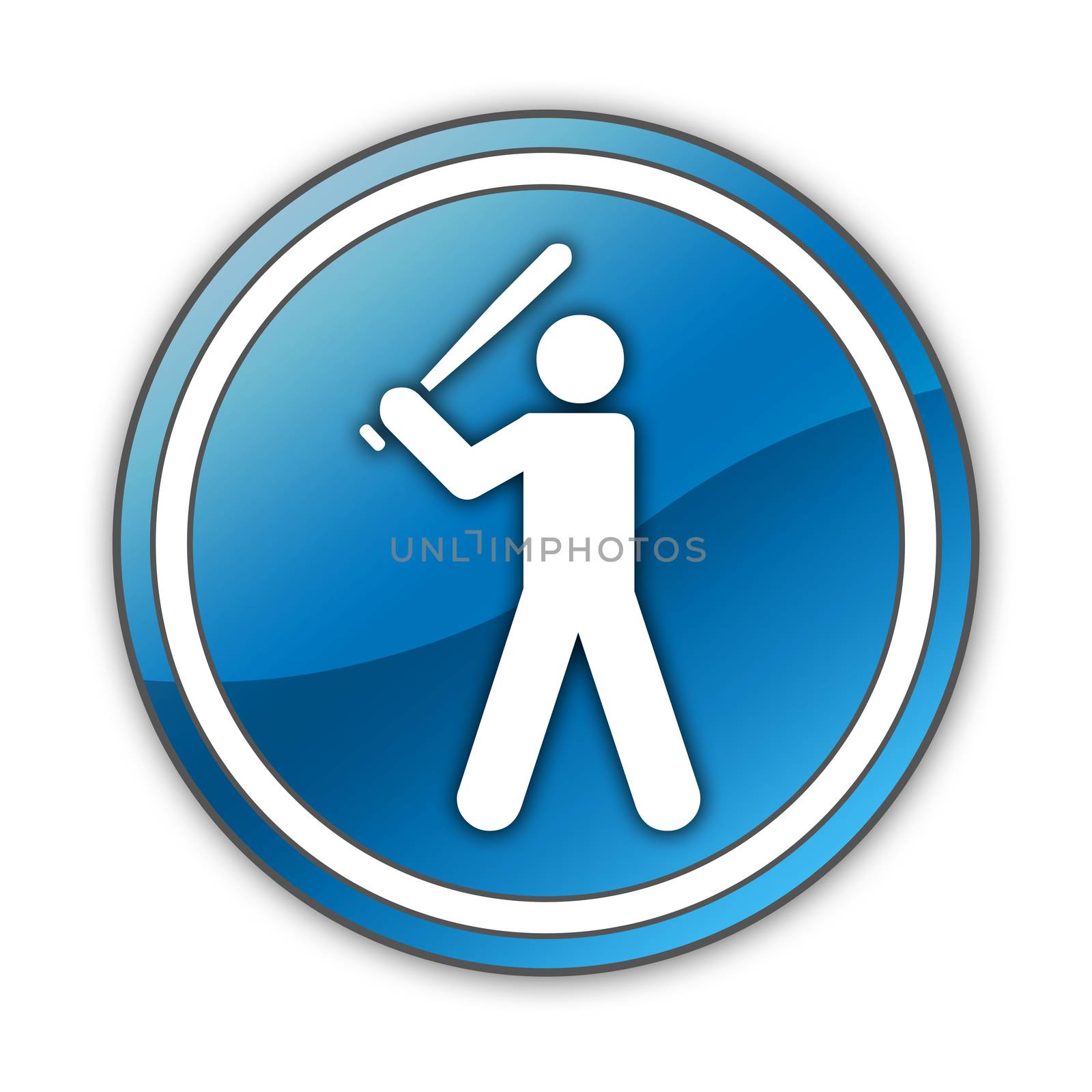 Icon, Button, Pictogram Baseball by mindscanner
