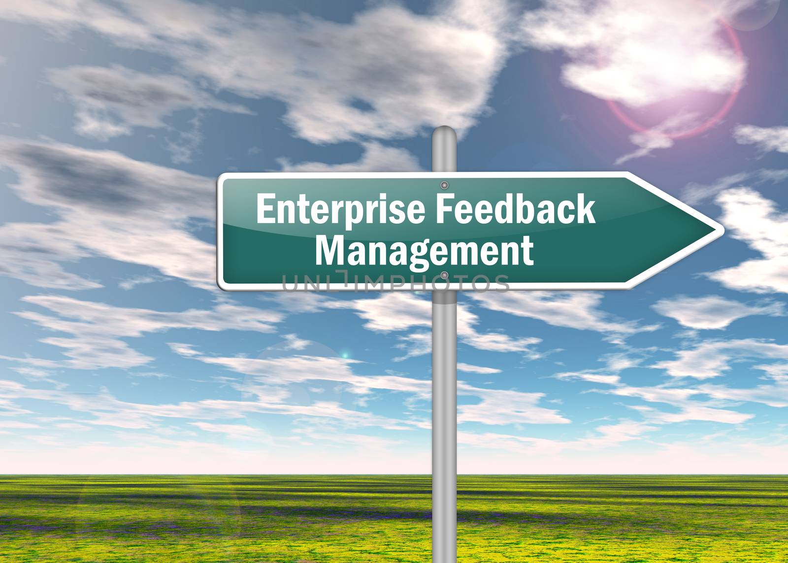 Signpost with Enterprise Feedback Management wording