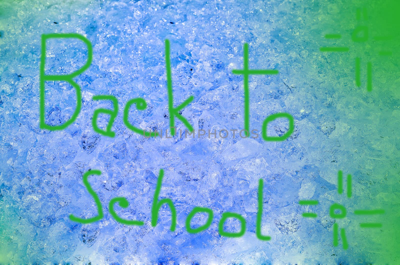fresh cool ice cube back to school