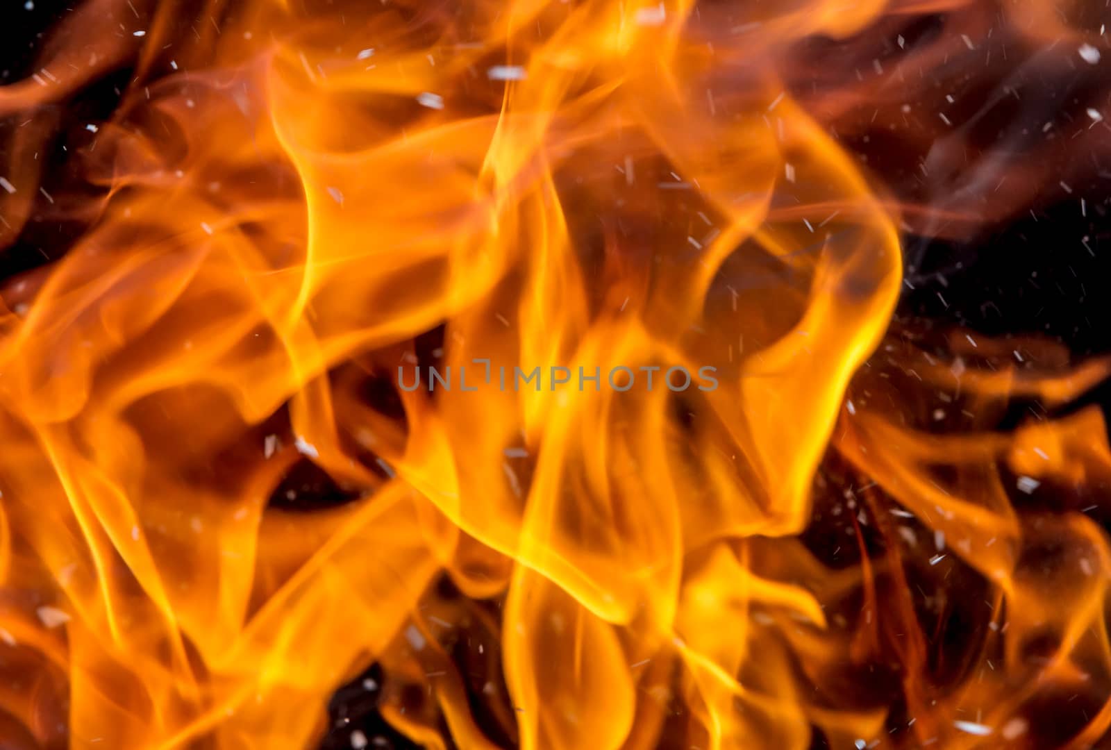 flames with burnt soot