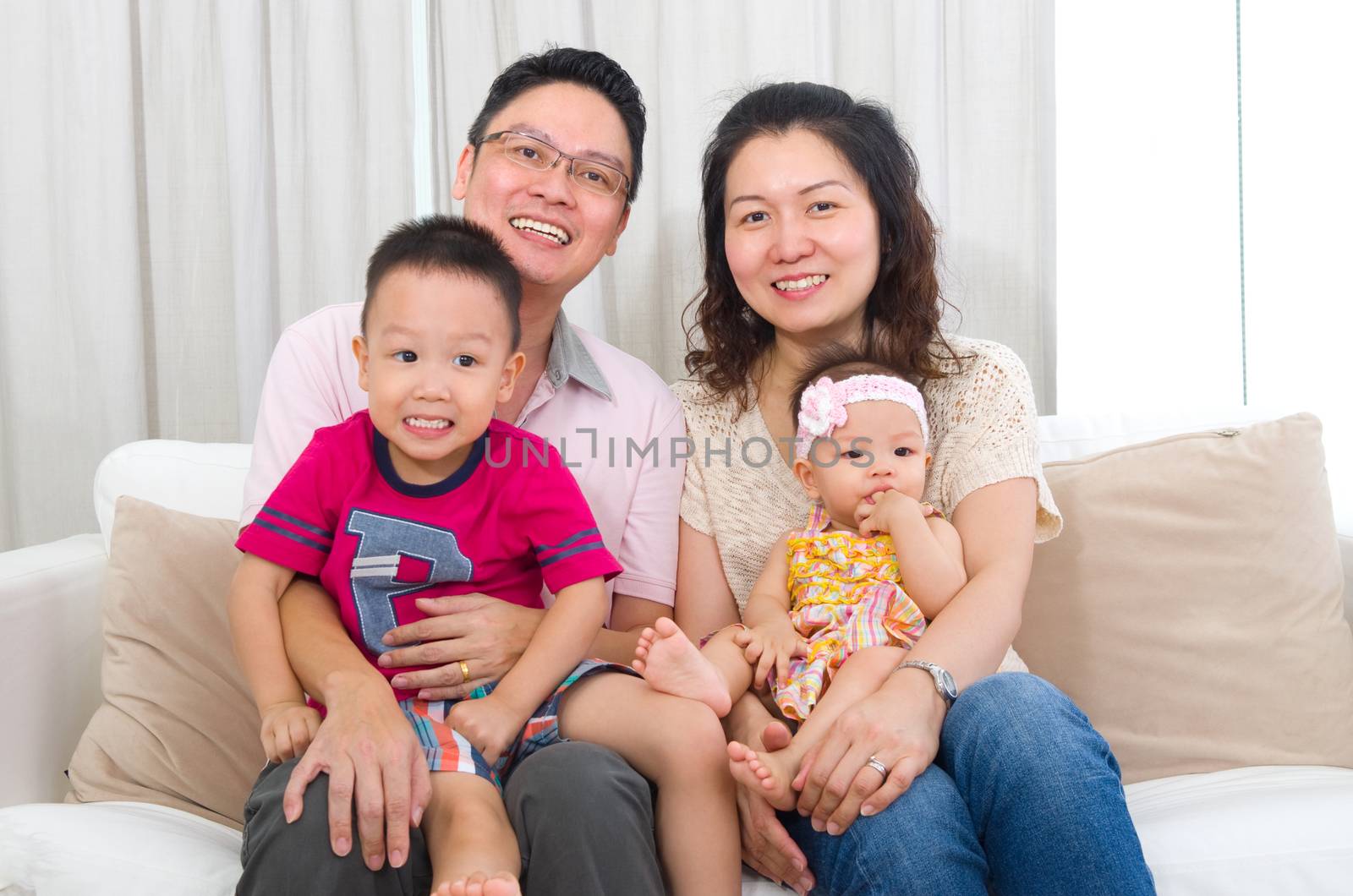 Portrait of asian family