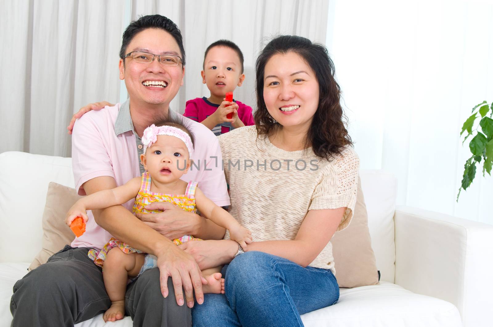 Portrait of asian family