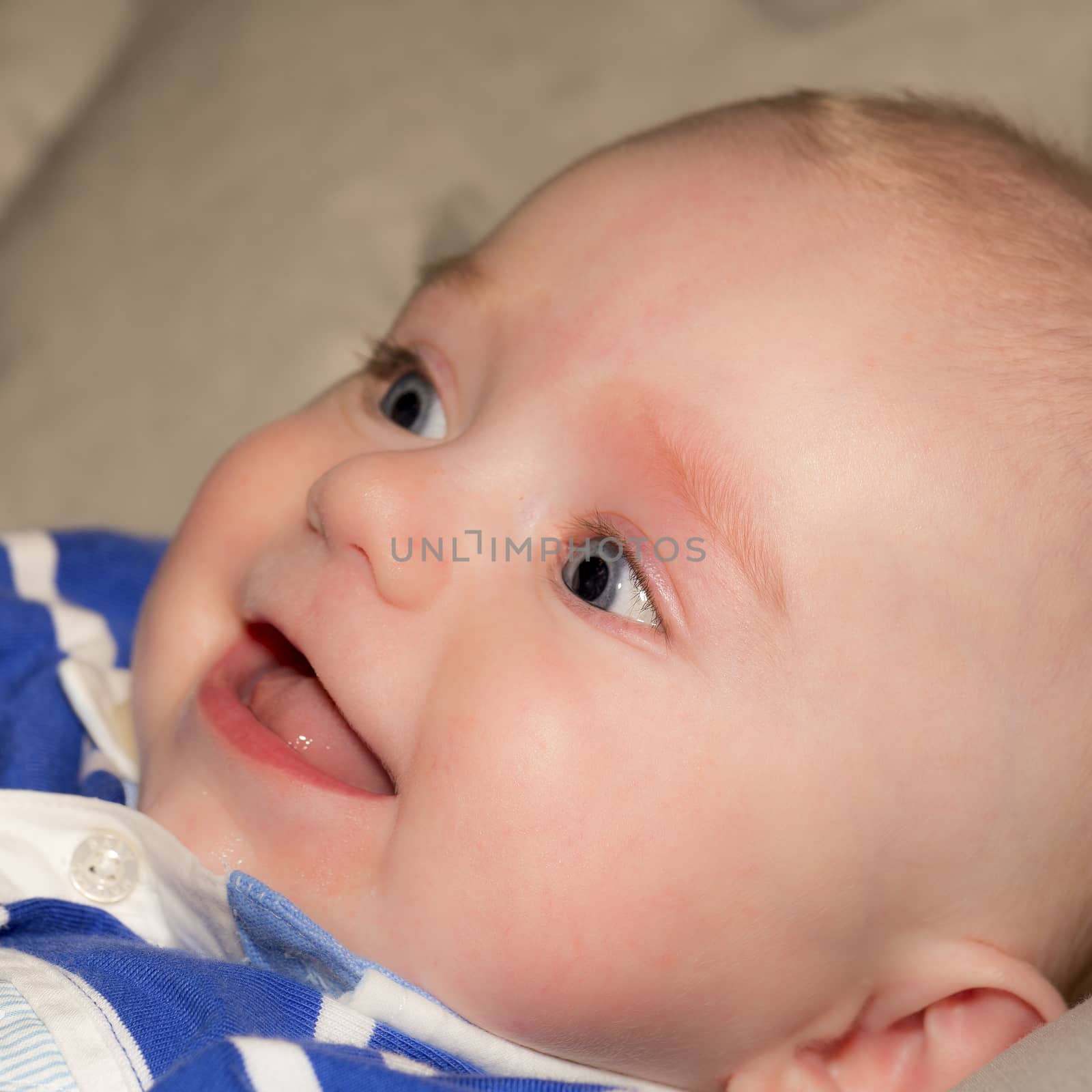 Portrait of a four months old baby boy  caucasian happiness and beauty, family