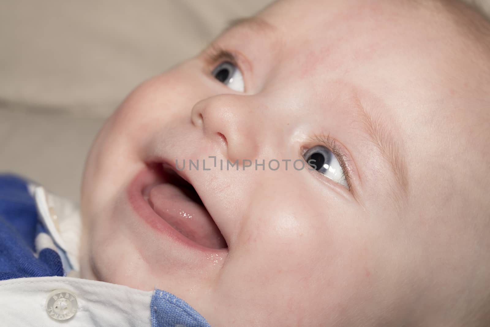 Portrait of a four months old baby boy  caucasian happiness and beauty, family