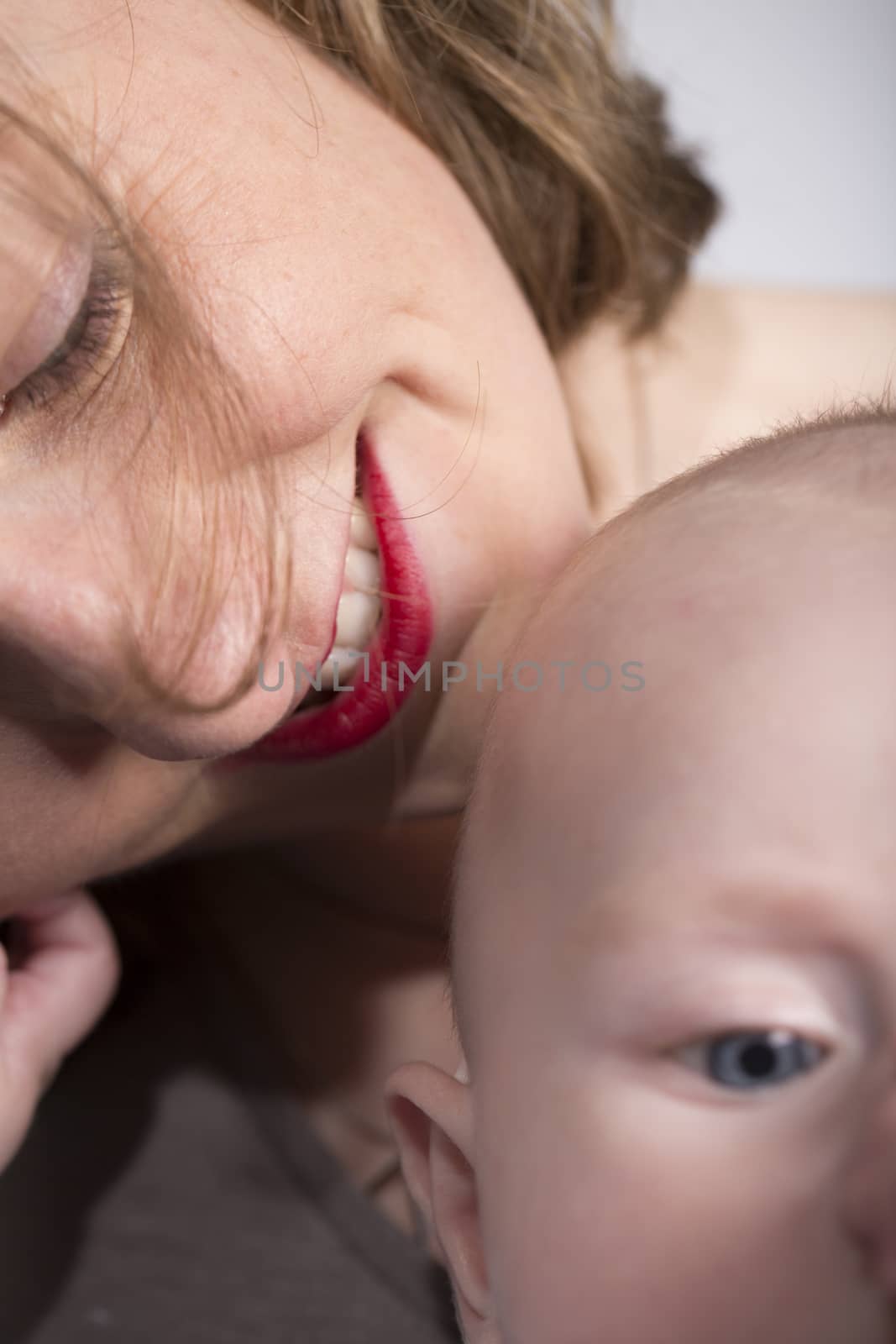 Portrait of a four months old baby boy  caucasian happiness and beauty, family