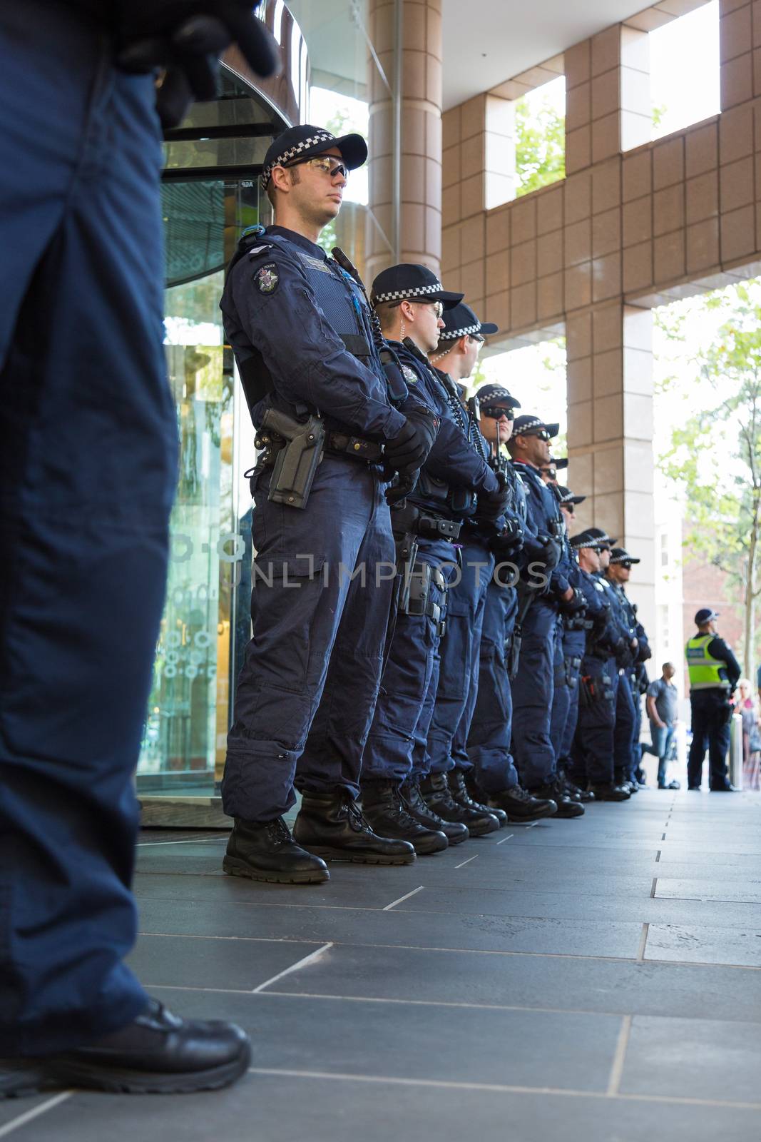 MELBOURNEAUSTRALIA - FEBRUARY 4: Refugee activists along with the Socialist Alliance and University Students, protest in Melbourne against sending children back from onshore camps to Nauru offshore centres.