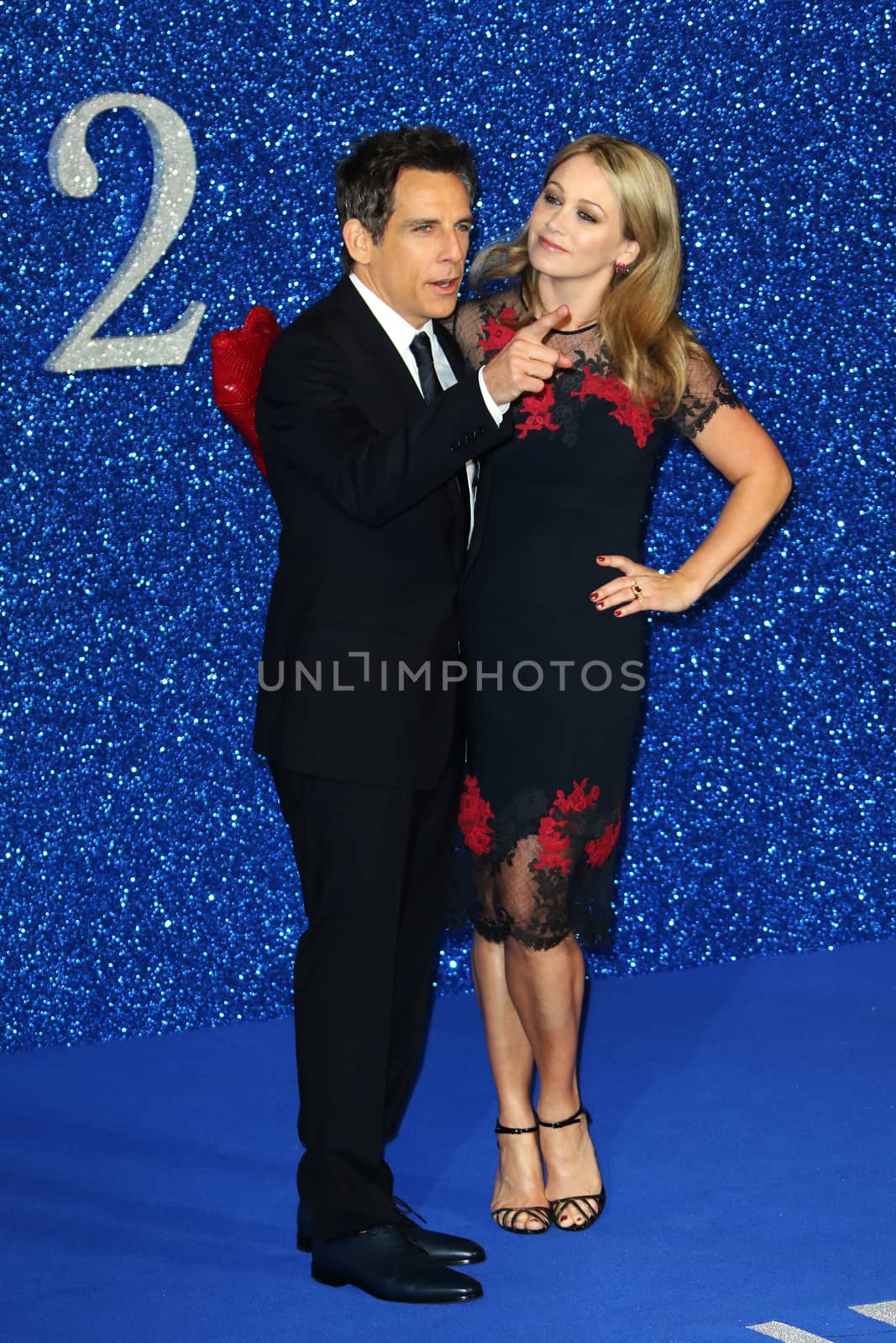 UK, London: Ben Stiller and Christine Taylor arrive on the blue carpet at Leicester Square in London on February 4, 2016 for a fashionable screening of Zoolander No. 2, the long-awaited sequel to Stiller's trademark hit.