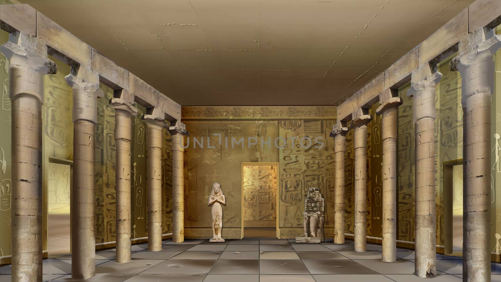 Ancient Egyptian Temple Indoor by Multipedia