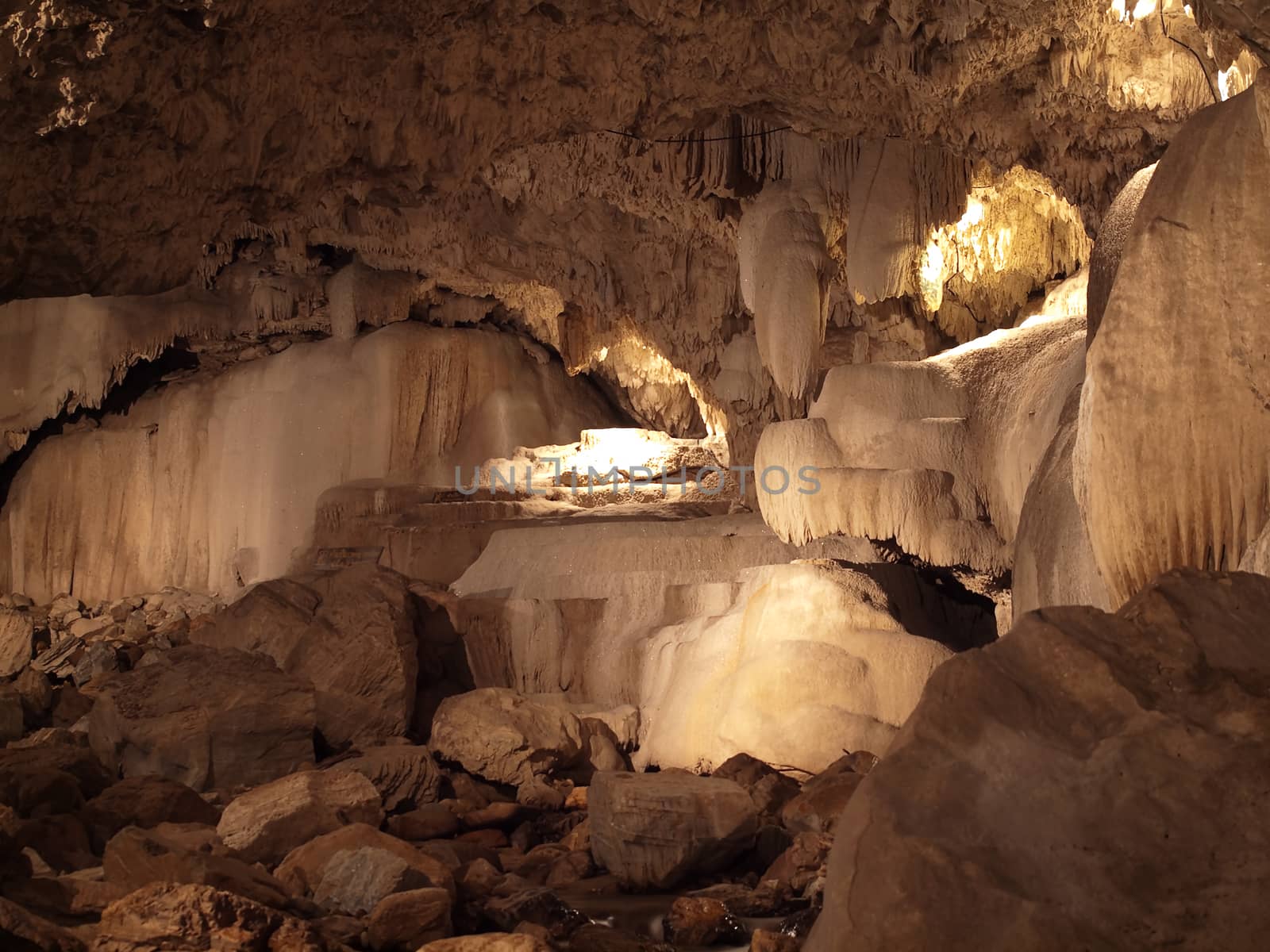 Small cave hall in Tham Than Lot Noi Cave, Chaloem Rattanakosin National Park , Kanchanaburi, Thailand