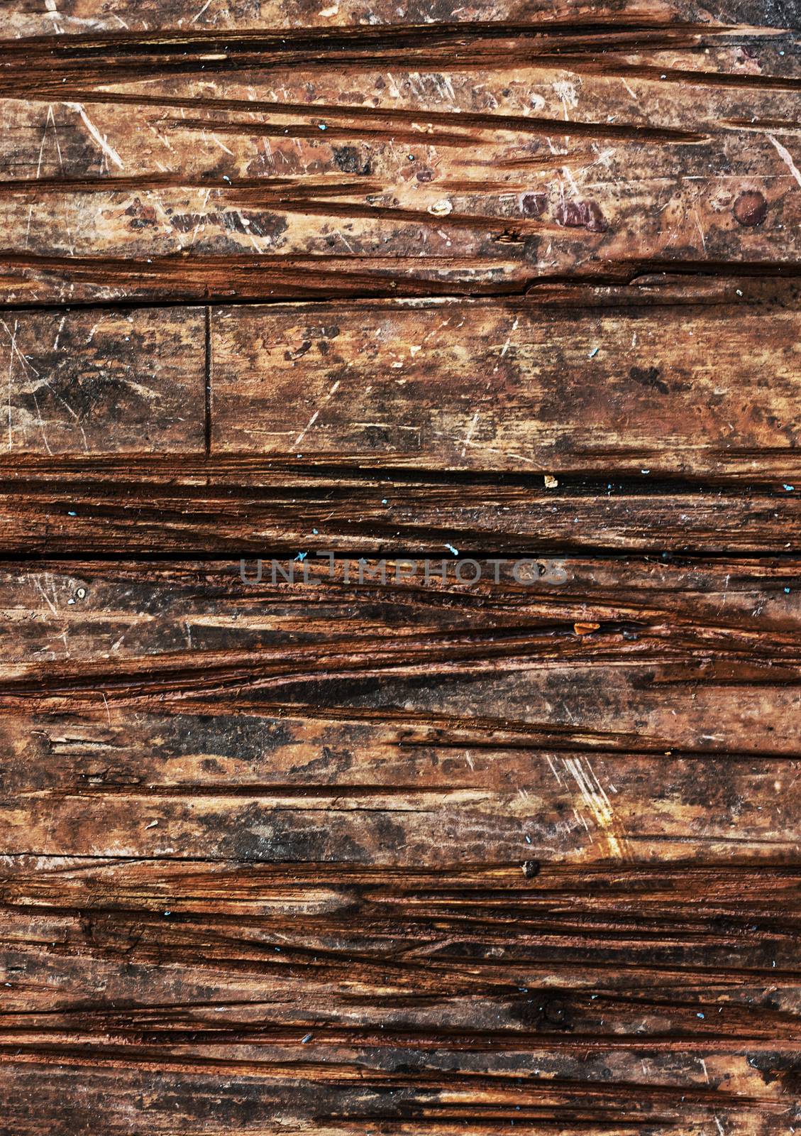 Vintage texture old untreated wood furrows.Photo tinted.