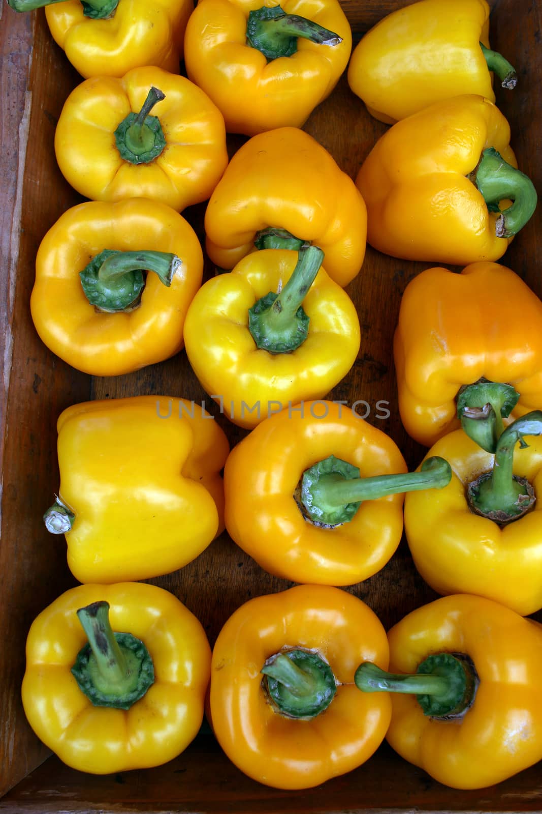 Yellow Bell Pepper at Local Farm Market in Monaco