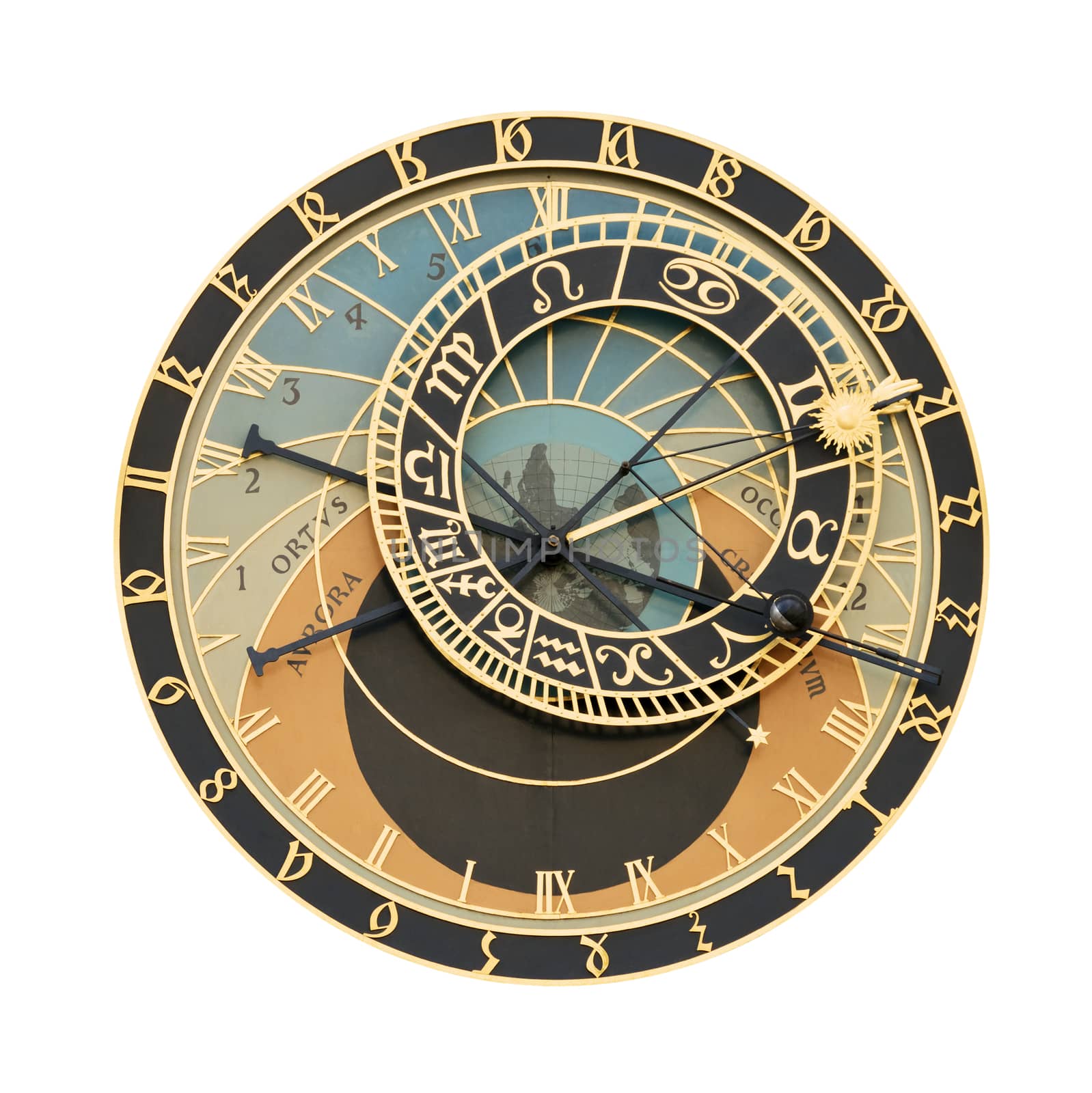 Prague Orloj astronomical clock cutout by vkstudio