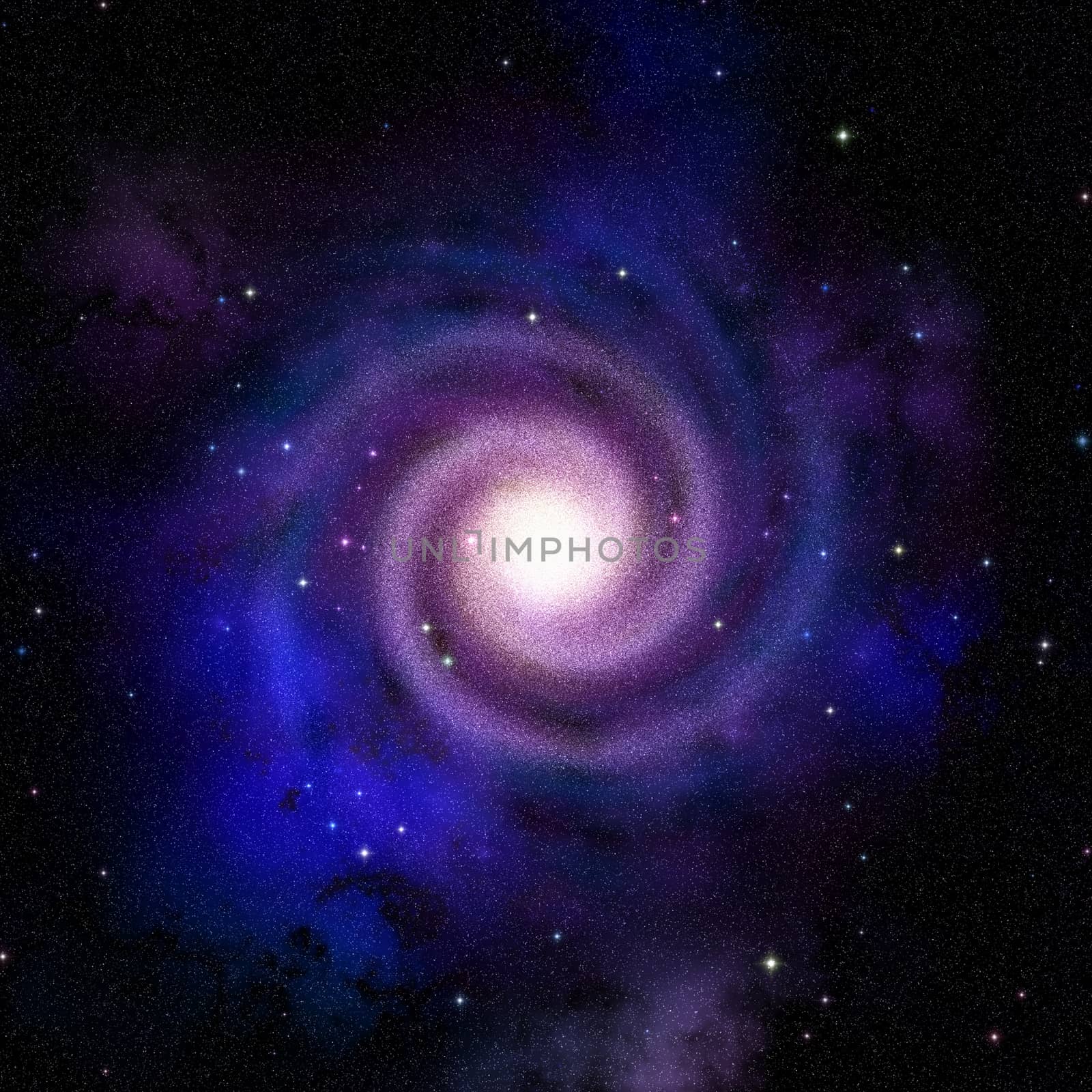 Spiral galaxy top view by vkstudio