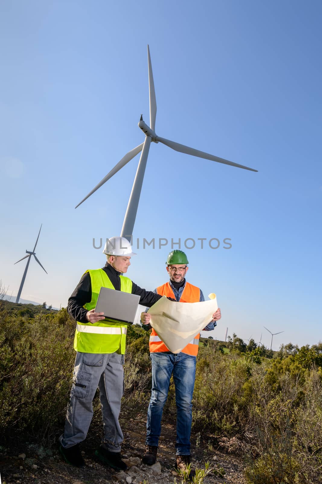 Engineers of wind turbine control projects and production.