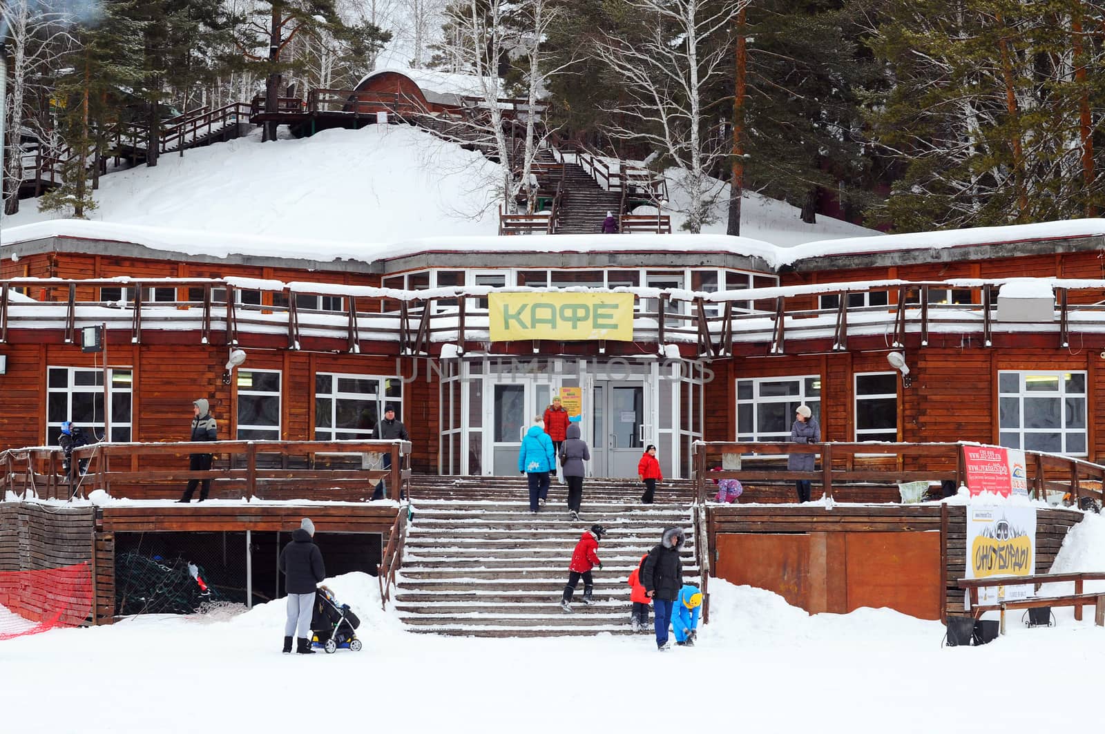 Cafe of country club "Kuliga-park" in Tyumen, Russia. February,  by veronka72