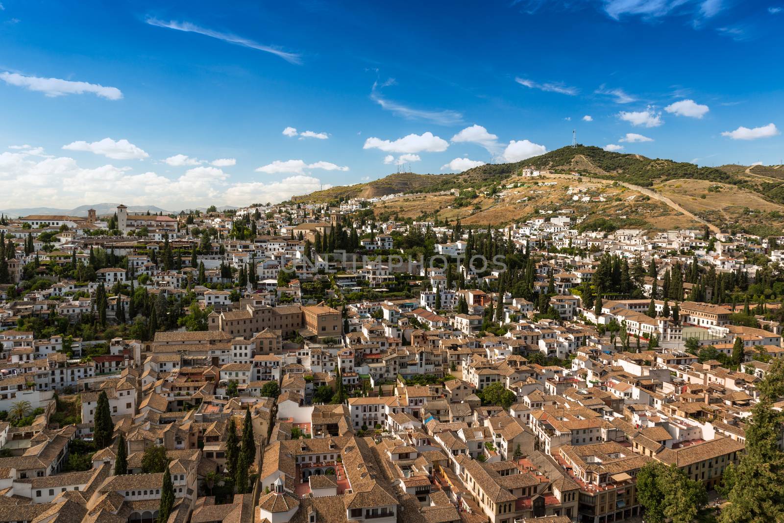 City of Granada at a summer day, Spain
