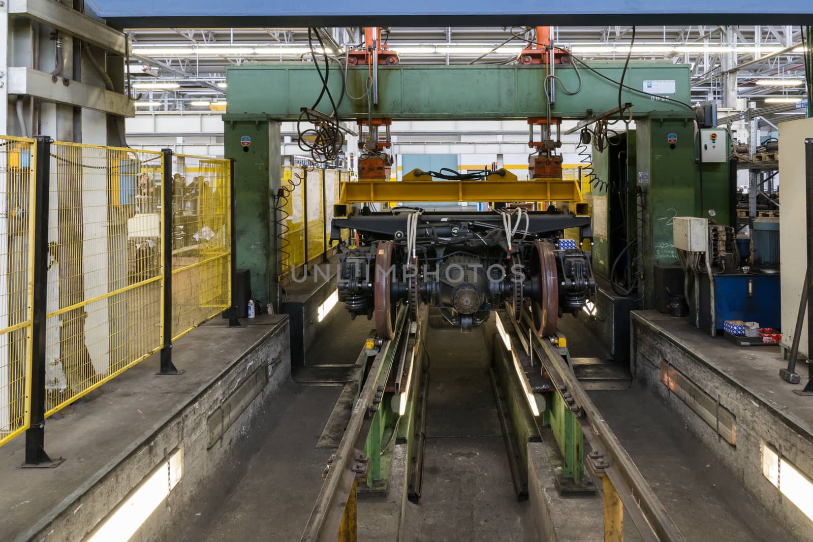 VICENZA, ITALY - DECEMBER 14: Workshop major repairs Trenitalia Vicenza celebrates the hundredth anniversary Sunday, December 14, 2014 and and for this open to citizens.