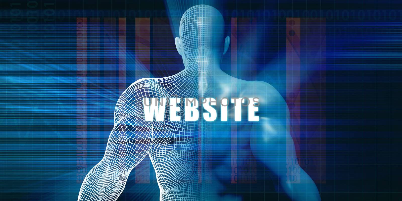 Website as a Futuristic Concept Abstract Background