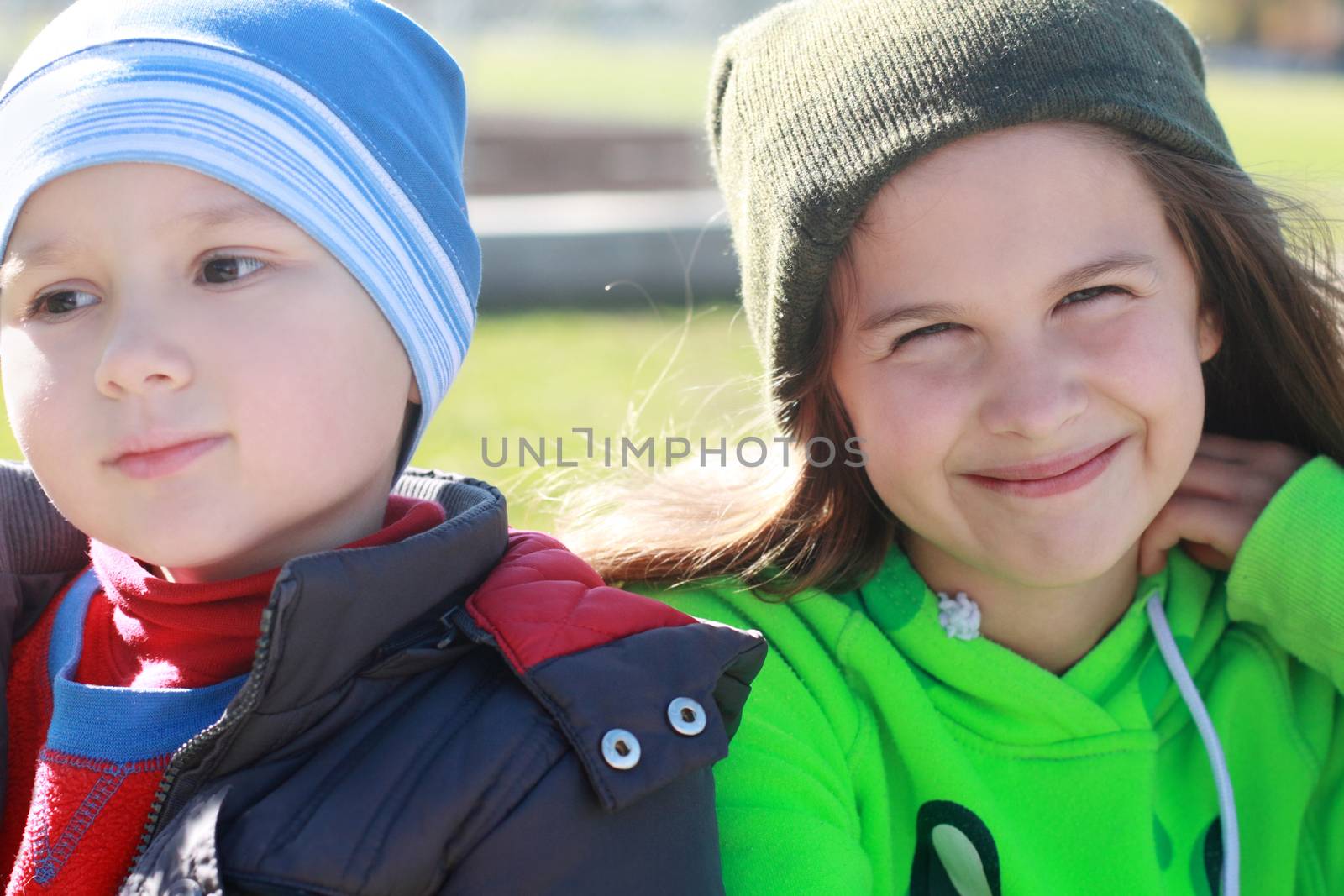 Cousins. Portrait of two lovely kids.