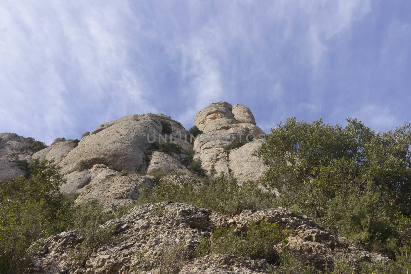 Views of Montserrat beautiful mountain.