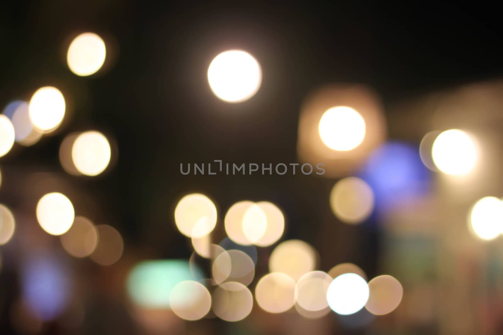 A blurred background bokeh night.
