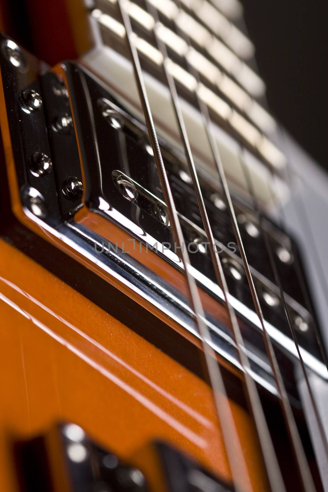 Orange electrical guitar