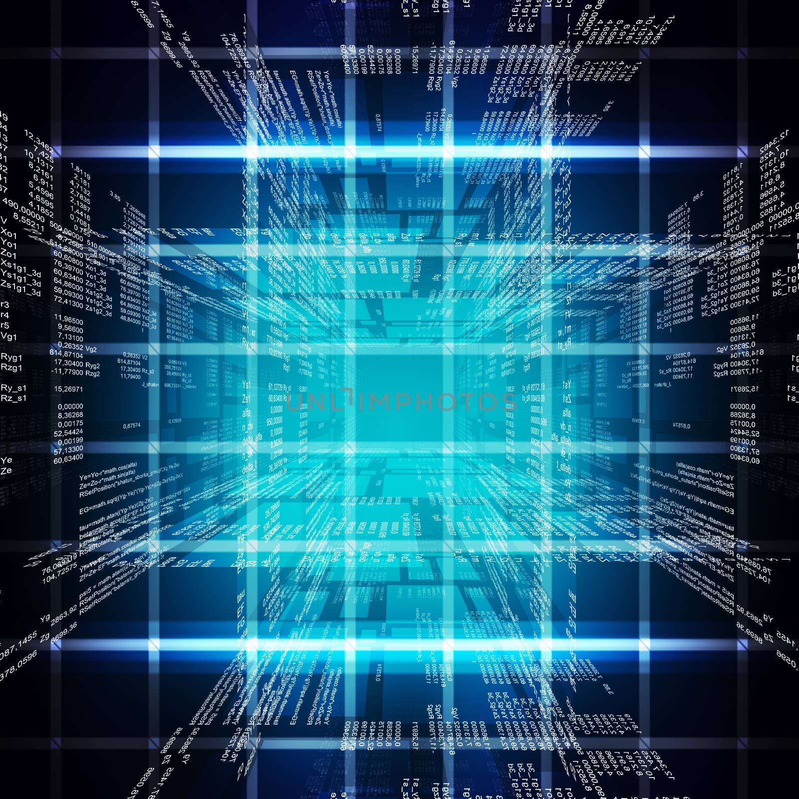 Binary blue computer code by cherezoff
