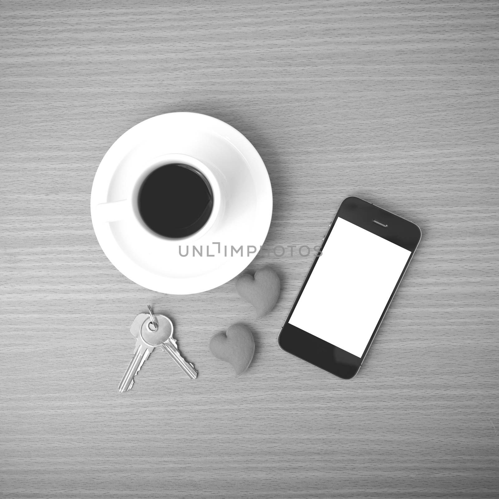 coffee phone key and heart by ammza12