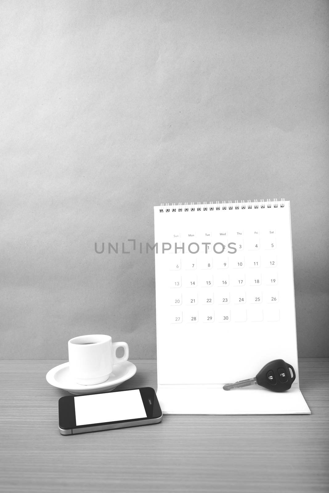 coffee,phone,car key and calendar by ammza12